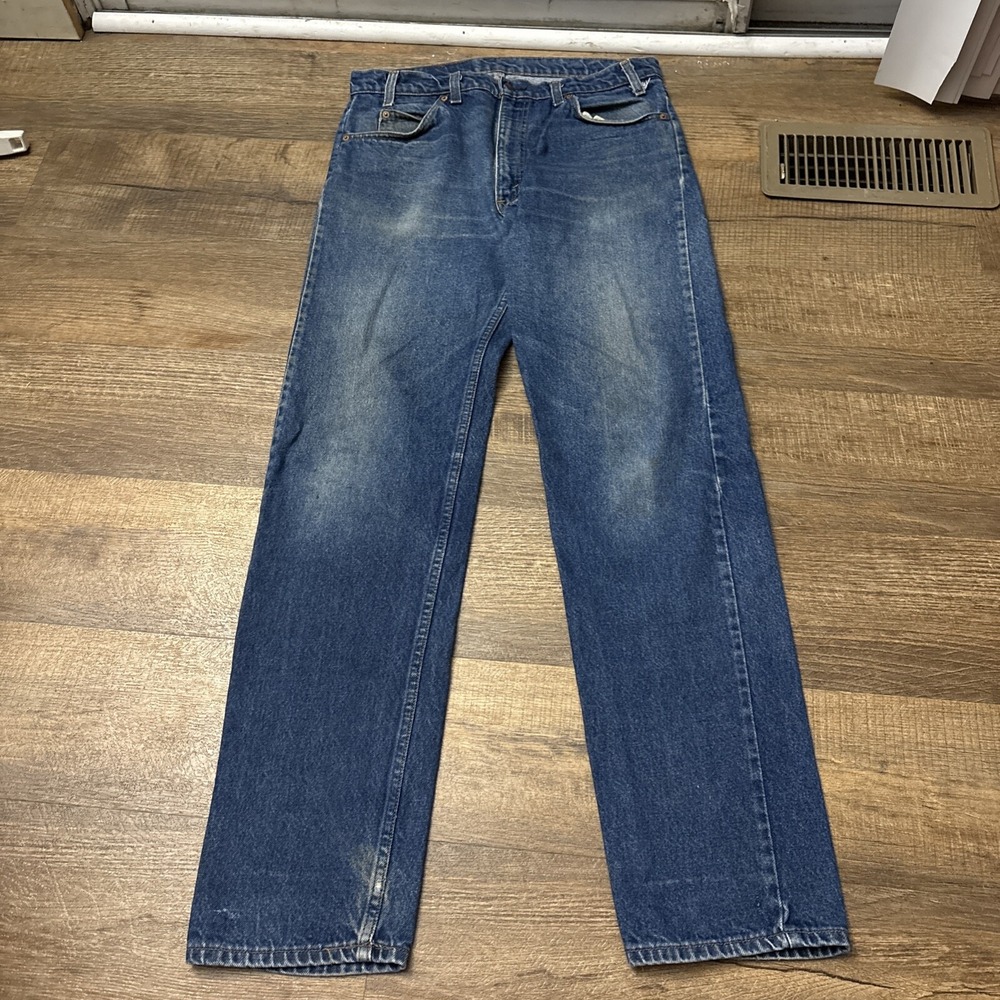 Vintage 80s Levi's Jeans Men's 36X36 20505-0217 Orange Tab Made in USA Act 35x35
